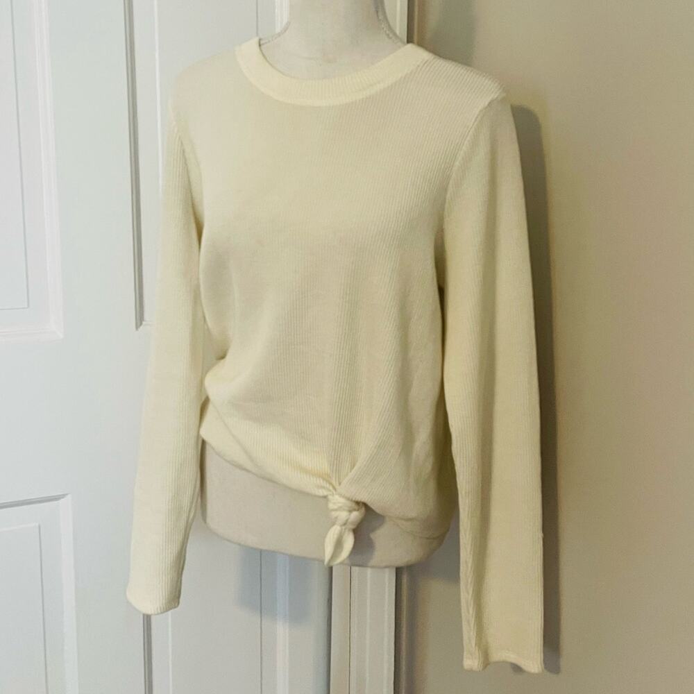 Madewell Texture & Thread Ribbed Knot Front Top - Picture 2 of 6